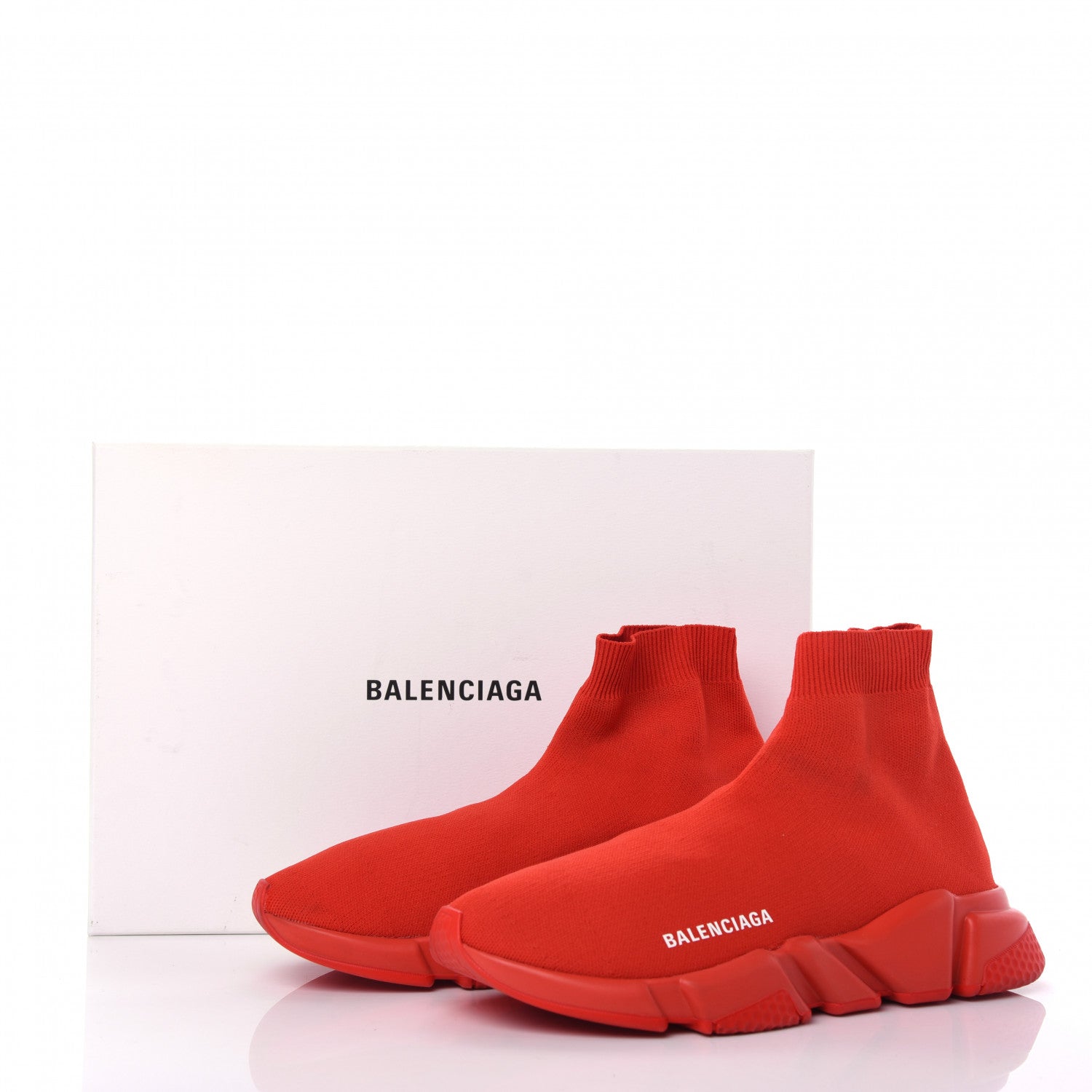 Balenciaga Neoprene Knit Mens Speed Sneakers 40 Rouge 9 of 9