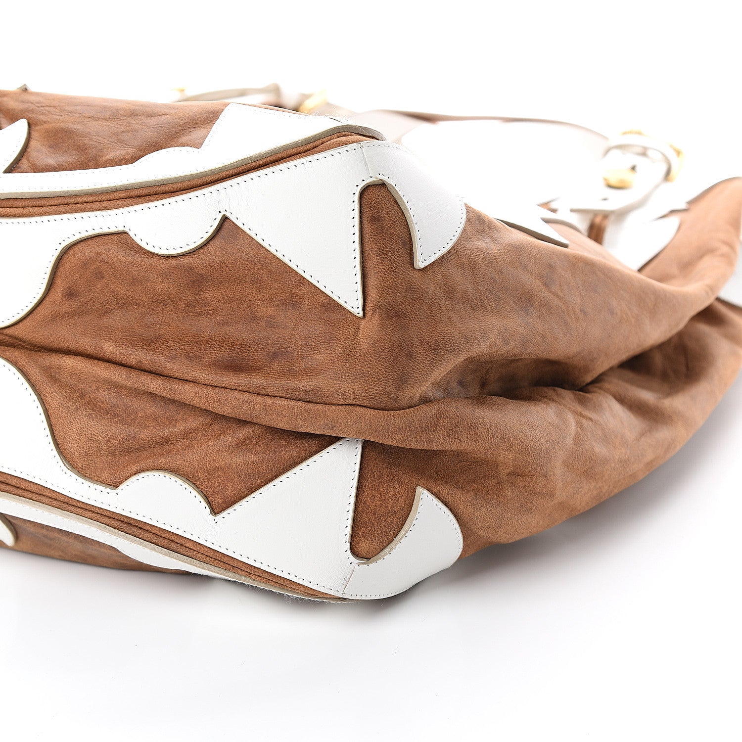 Givenchy Suede Calfskin Hobo Brown White 9 of 9