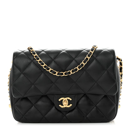 Chanel Lambskin Quilted CC Medium Dynasty Flap Black 1 of 10