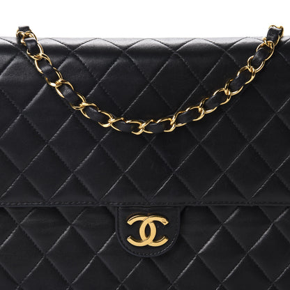 Chanel Lambskin Quilted Medium Single Flap Black 10 of 10