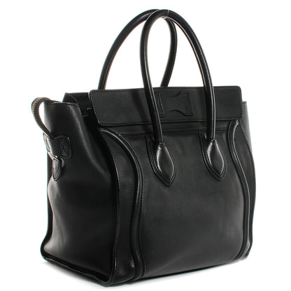 Celine Smooth Calfskin Mini Luggage Black 3 of 7