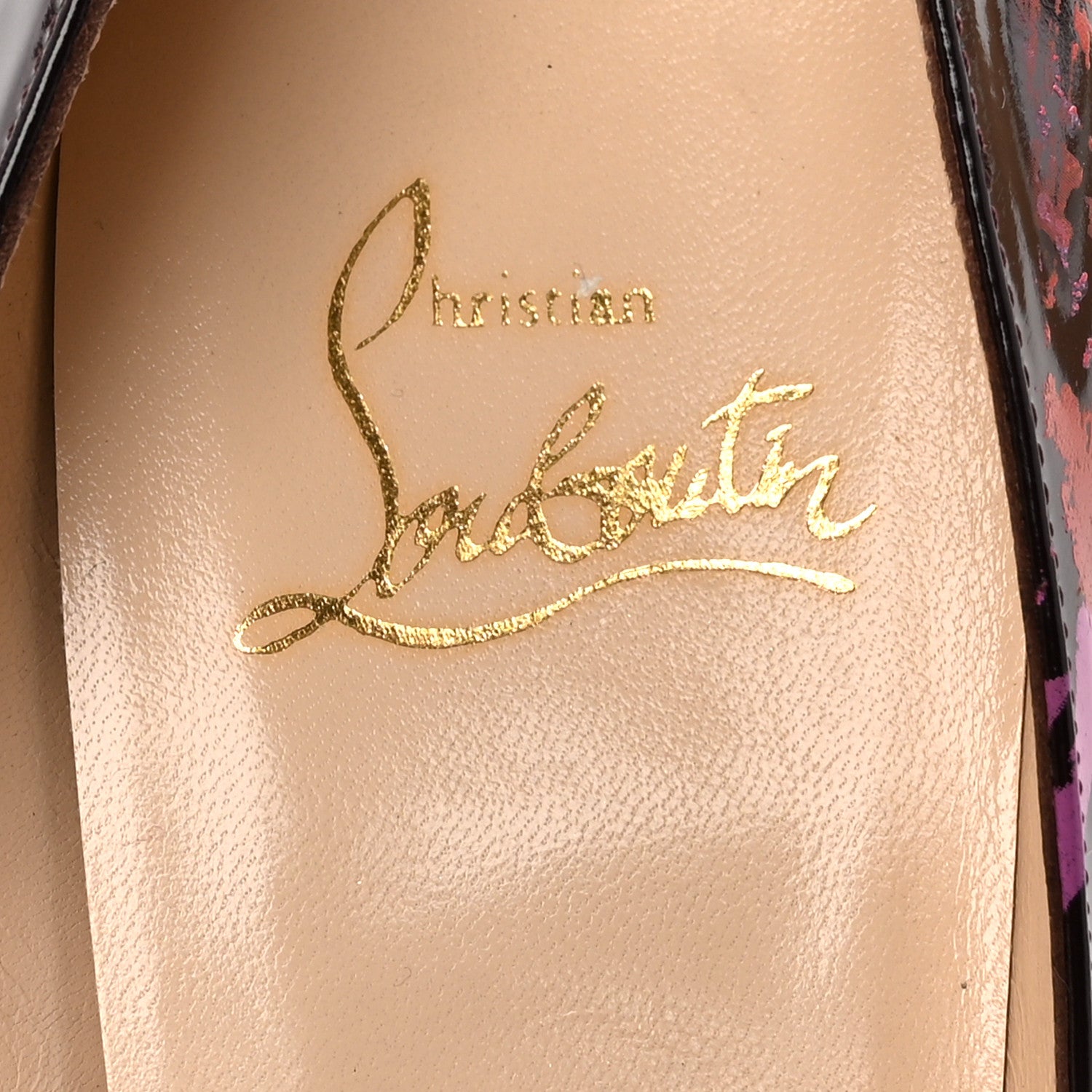 Christian Louboutin Patent Painted Clichy 100 Pumps 38.5 Burgundy 7 of 10