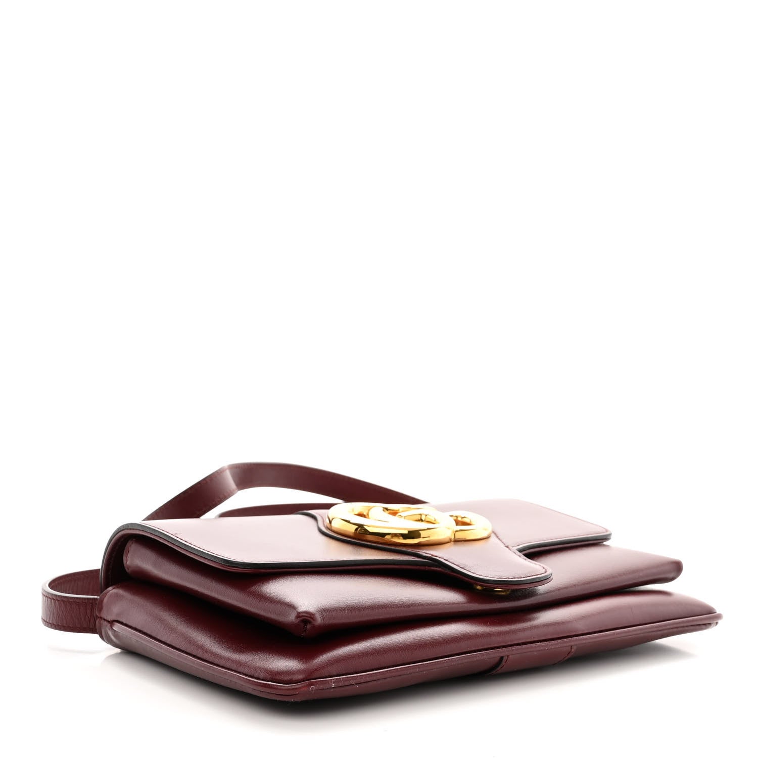 Gucci Vitello Palmellato Lux Small Arli Flap Shoulder Bag Vintage Bordeaux 4 of 13