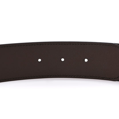 Gucci GG Supreme Monogram Matte Plutone Calfskin Double G 40mm Belt 105 42 Beige Ebony New Acero 3 of 4