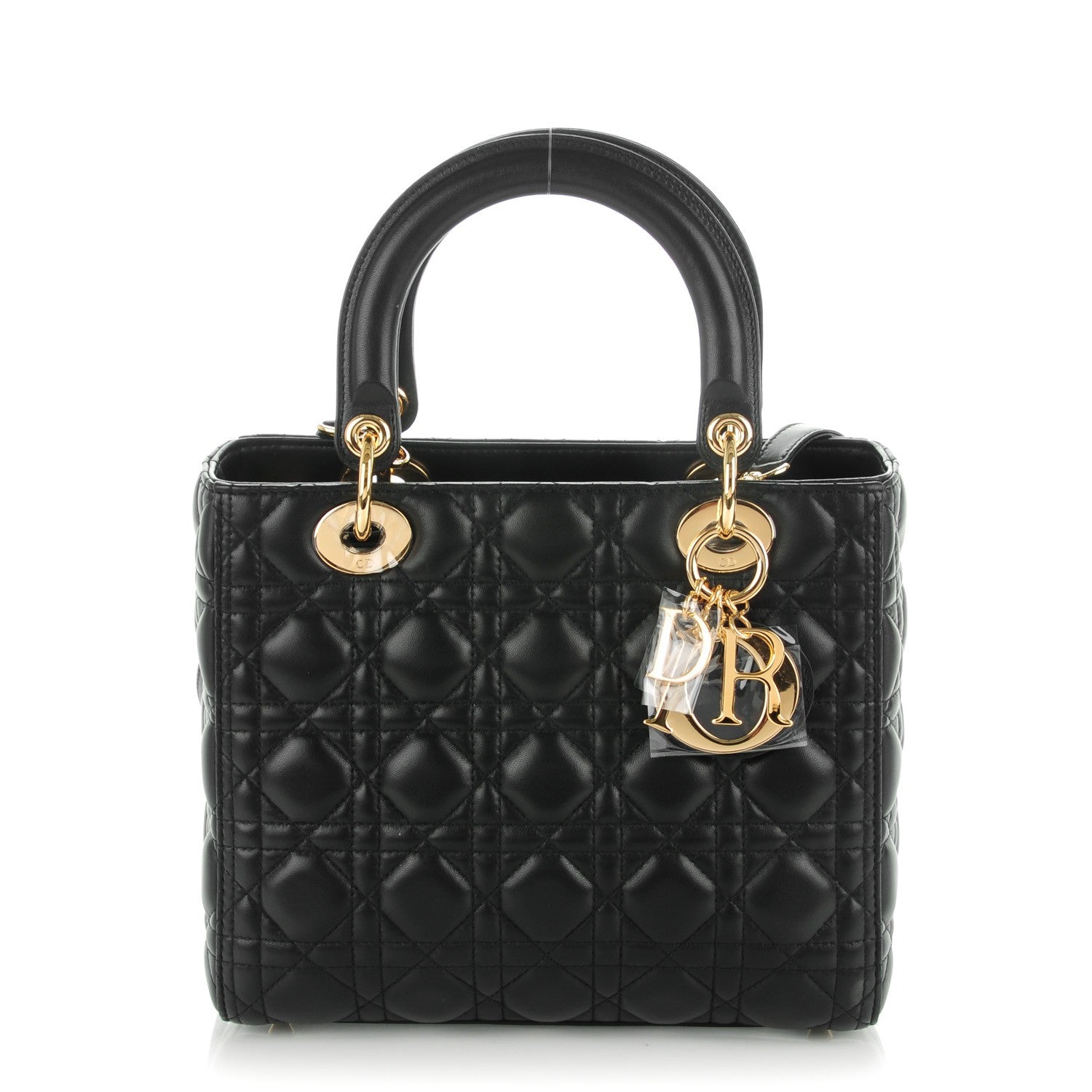 Christian Dior Lambskin Cannage Medium Lady Dior Black 1 of 7
