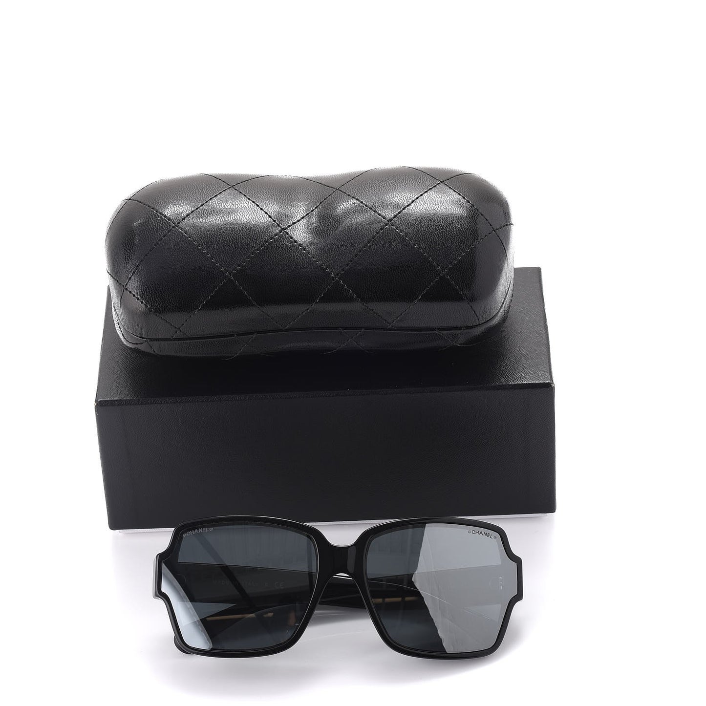 Acetate Square CC Sunglasses 5385 Black