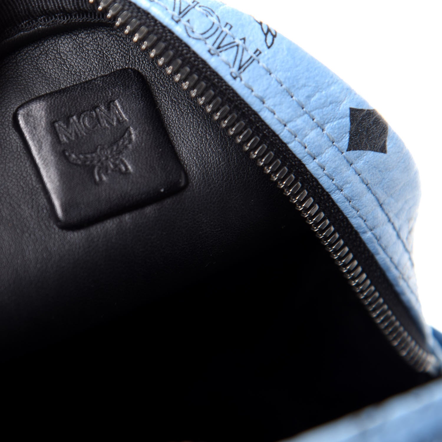 MCM Visetos Side Stud X-Mini Stark Bebe Boo Backpack Blue 7 of 10