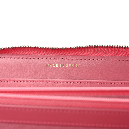 Chanel Caviar Quilted Large Gusset Zip Around Wallet Dark Pink 7 of 8