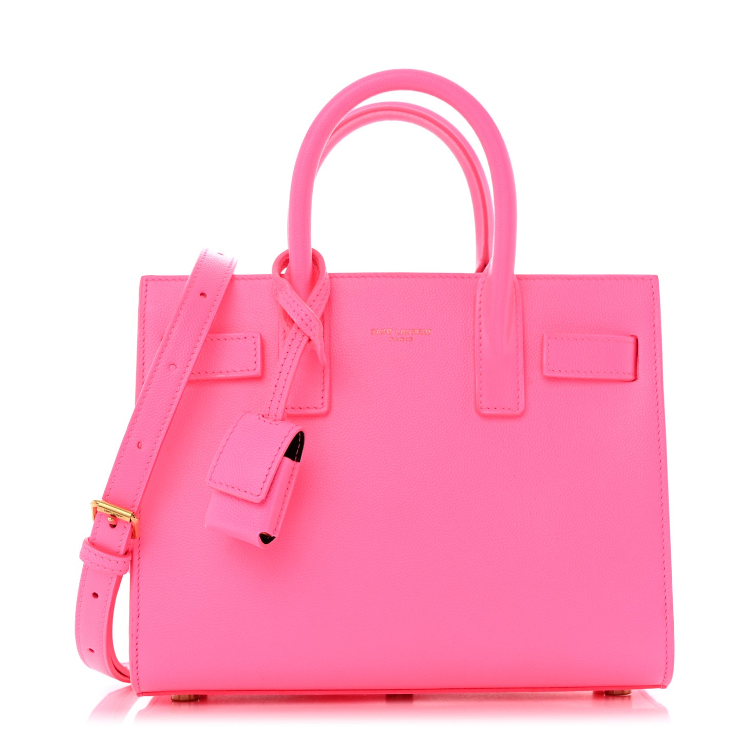 Grained Calfskin Nano Sac De Jour Lipstick Fuchsia