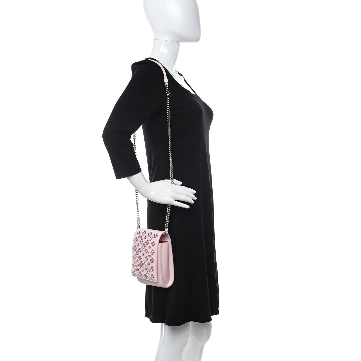 Calfskin Spikes Loubinthesky Paloma Crossbody Phone Case Doll