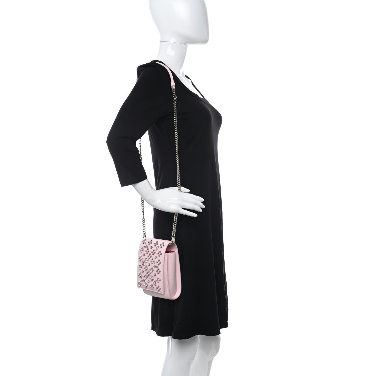 Christian Louboutin Calfskin Spikes Loubinthesky Paloma Crossbody Phone Case Doll 2 of 11