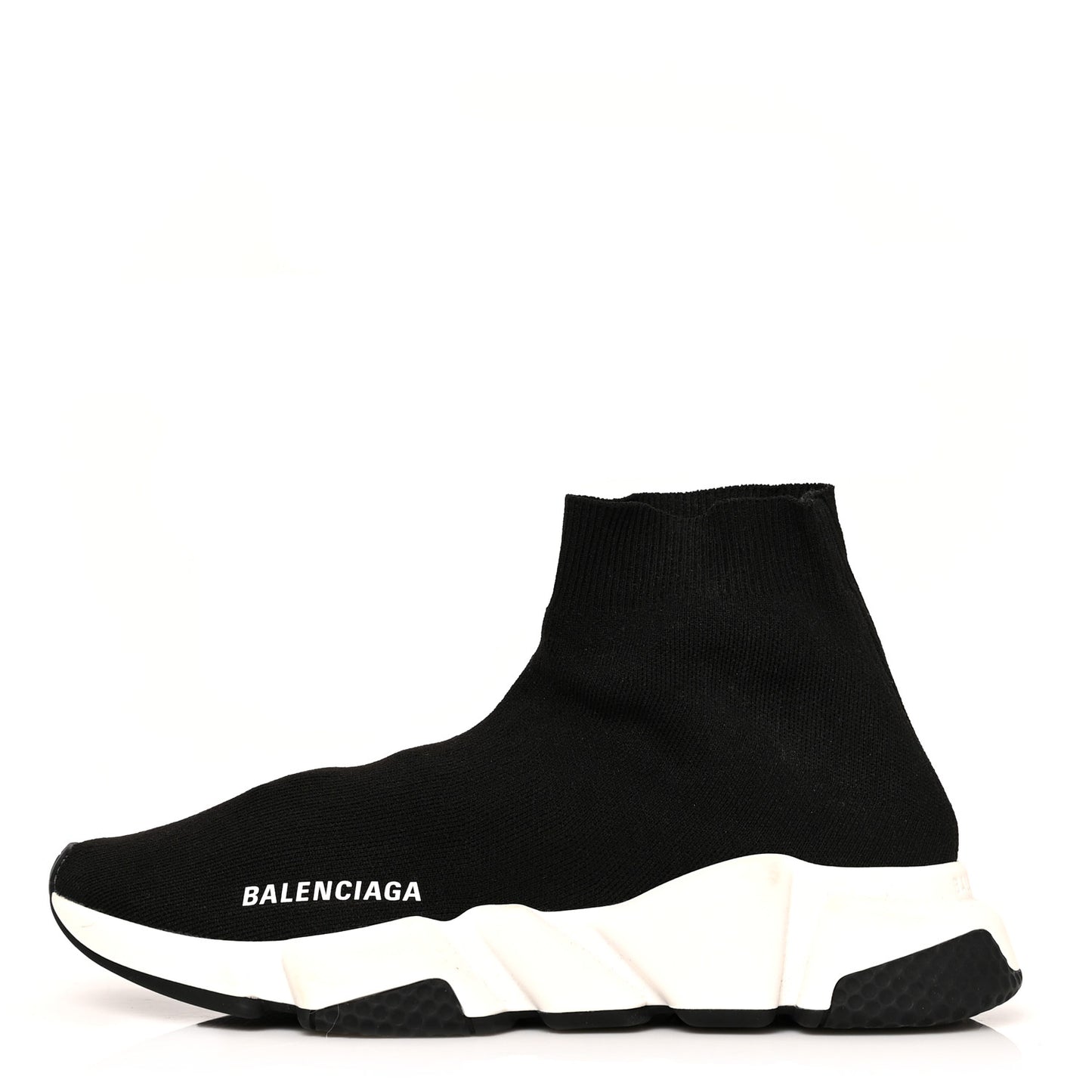 Neoprene Knit Womens Speed Sneakers 38 Black White