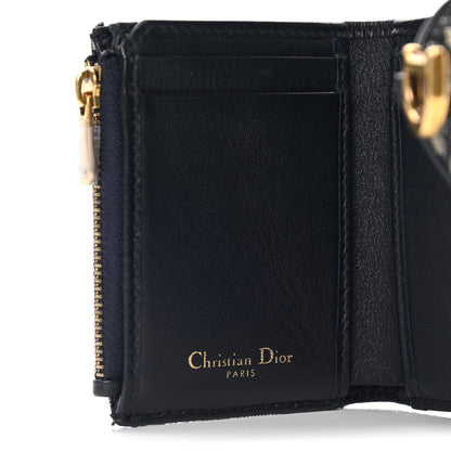 Christian Dior Oblique Saddle Lotus Wallet Blue 6 of 10