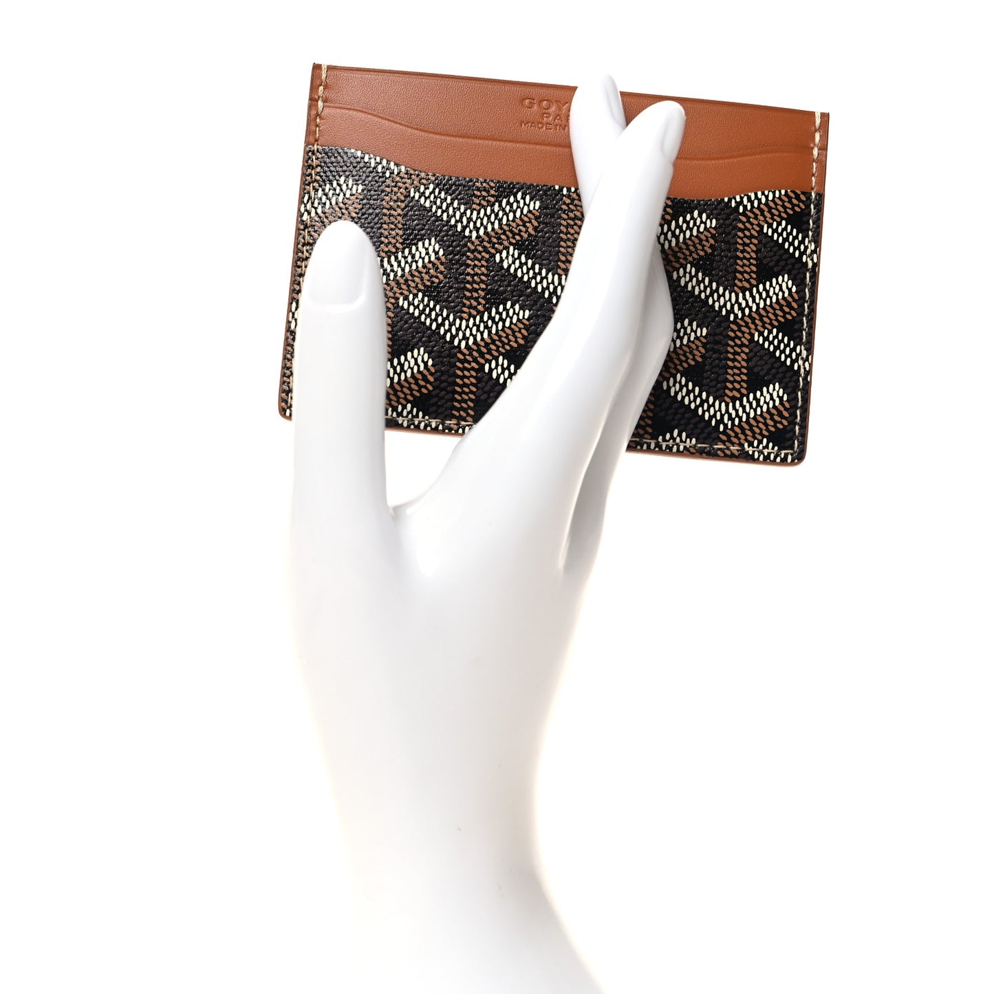Goyardine Saint Sulpice Card Holder Black Gold