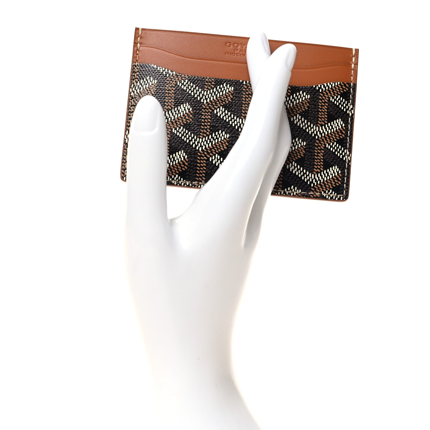 Goyard Goyardine Saint Sulpice Card Holder Black Gold 2 of 7