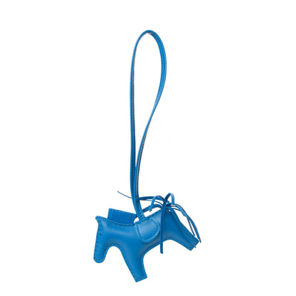 Hermes Milo Lambskin Grigri Rodeo Horse Bag Charm PM Bleu Zanzibar 1 of 5