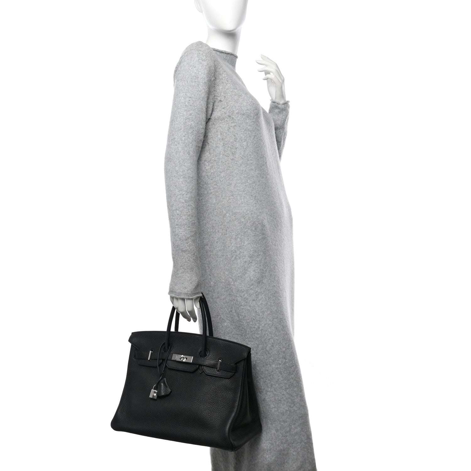 Hermes Taurillon Clemence Birkin 35 Black 2 of 12