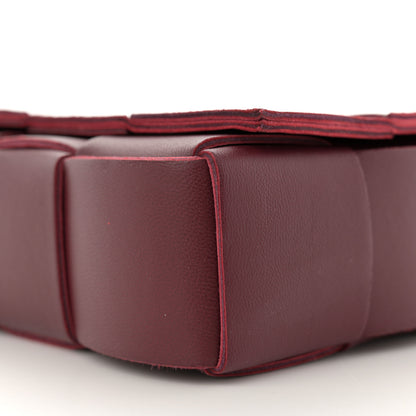 Bottega Veneta Lambskin Maxi Intrecciato Cassette Crossbody Bag Bordeaux 10 of 11