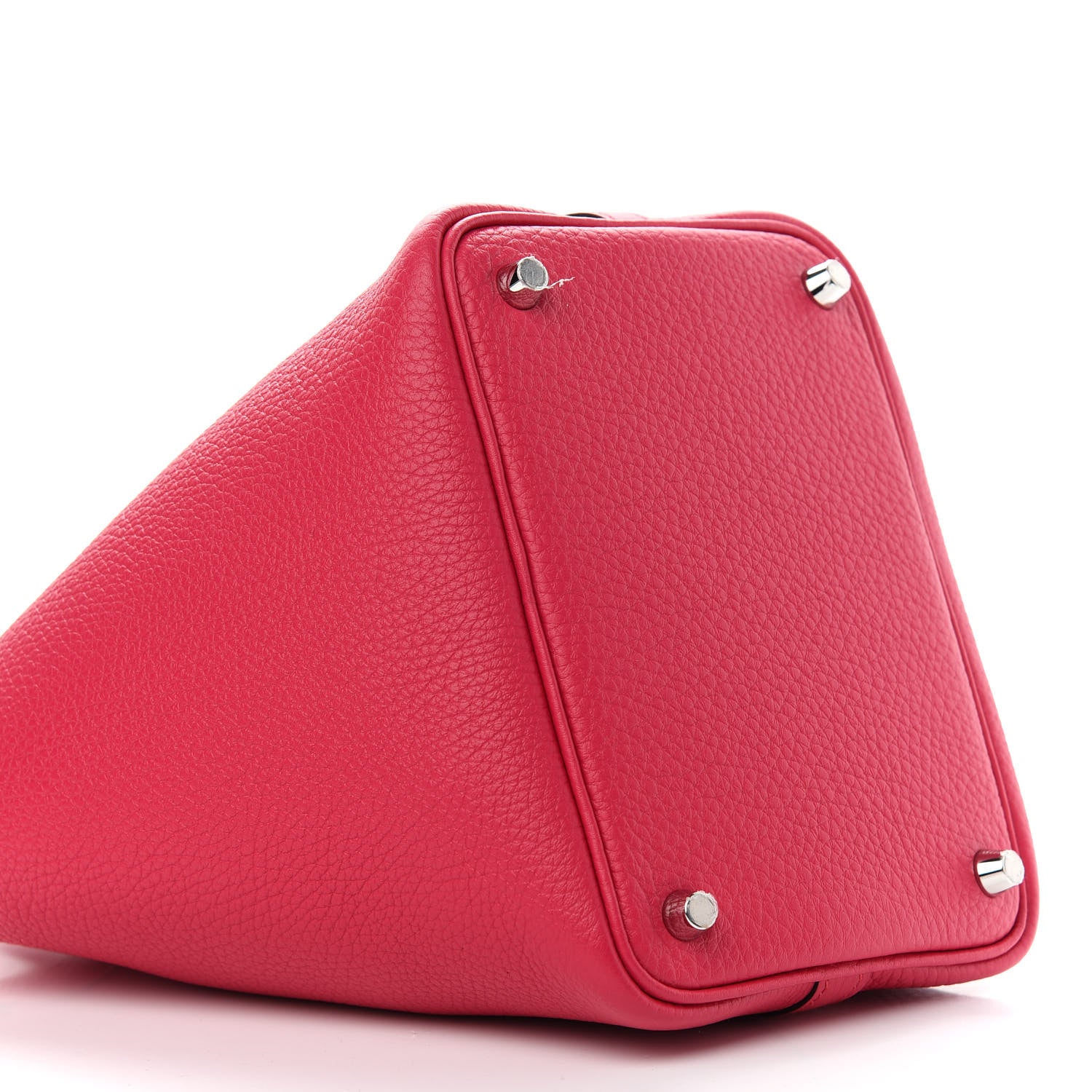 Hermes Taurillon Clemence Swift Eclat Picotin Lock 18 PM Framboise Rouge Sellier 8 of 9