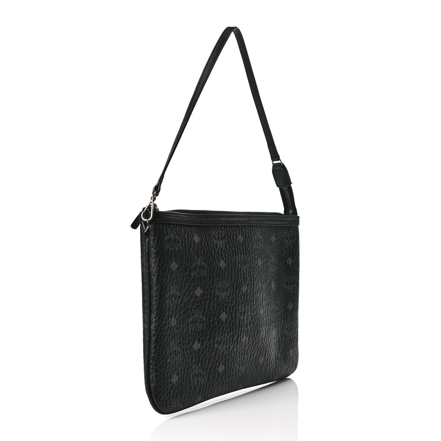 MCM Visetos Liz Shopper Tote Pouch Black 3 of 13