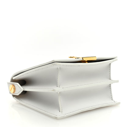 Off-White Calfskin Padded Diag Baby Binder Flap Bag White 4 of 9