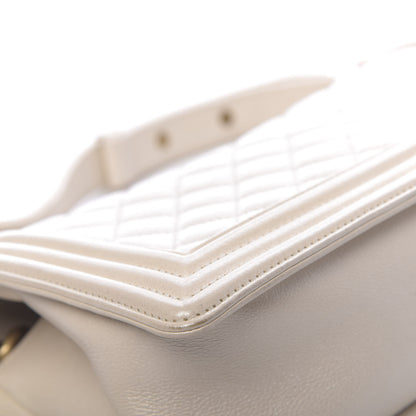 Chanel Iridescent Goatskin Medium Boy Flap Light Gold 10 of 14