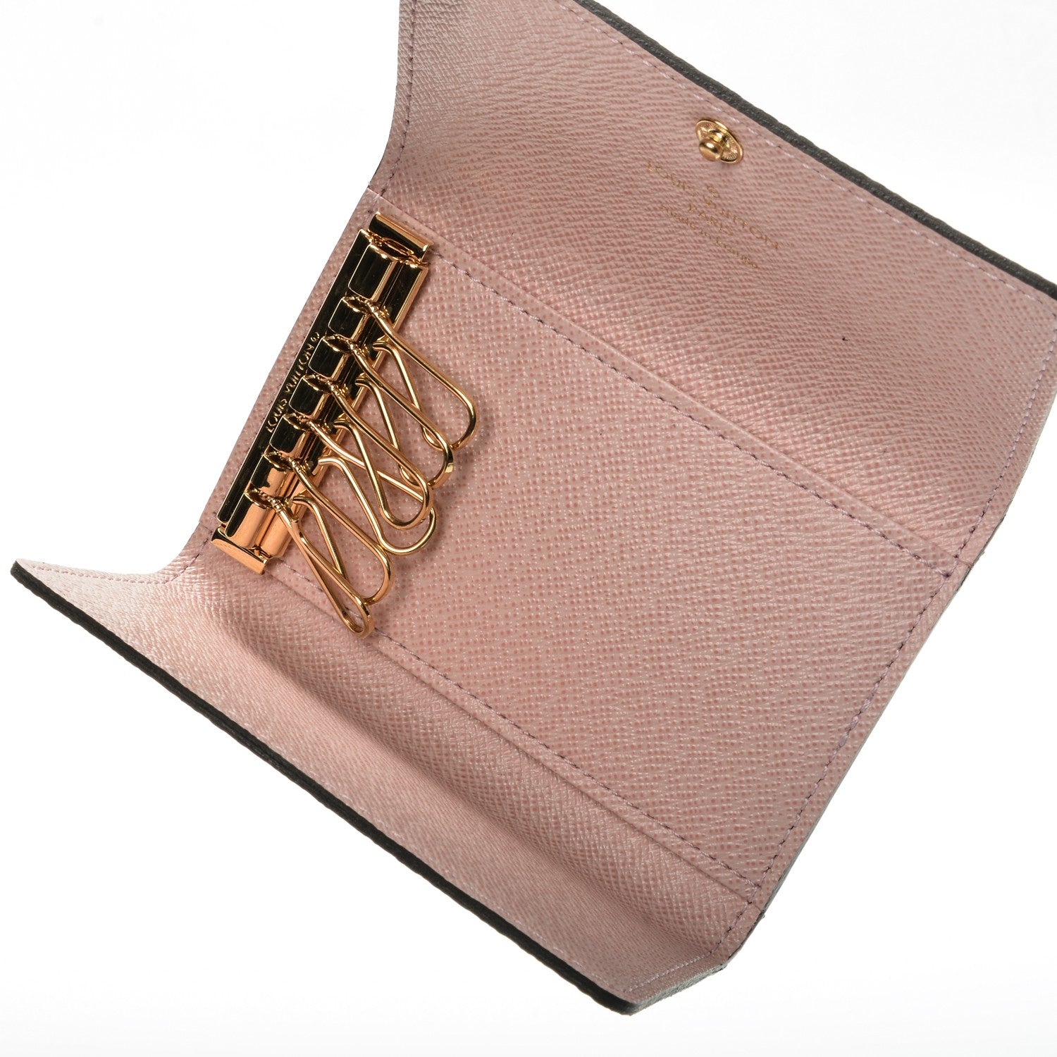 Louis Vuitton Damier Ebene Multicles 6 Key Holder Rose Ballerine 6 of 7