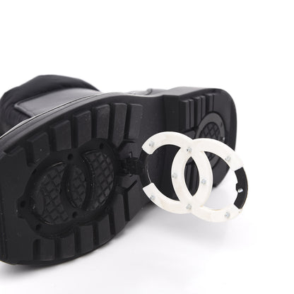 Chanel Calfskin Nylon CC Ankle Snow Boots 35.5 Black 7 of 8
