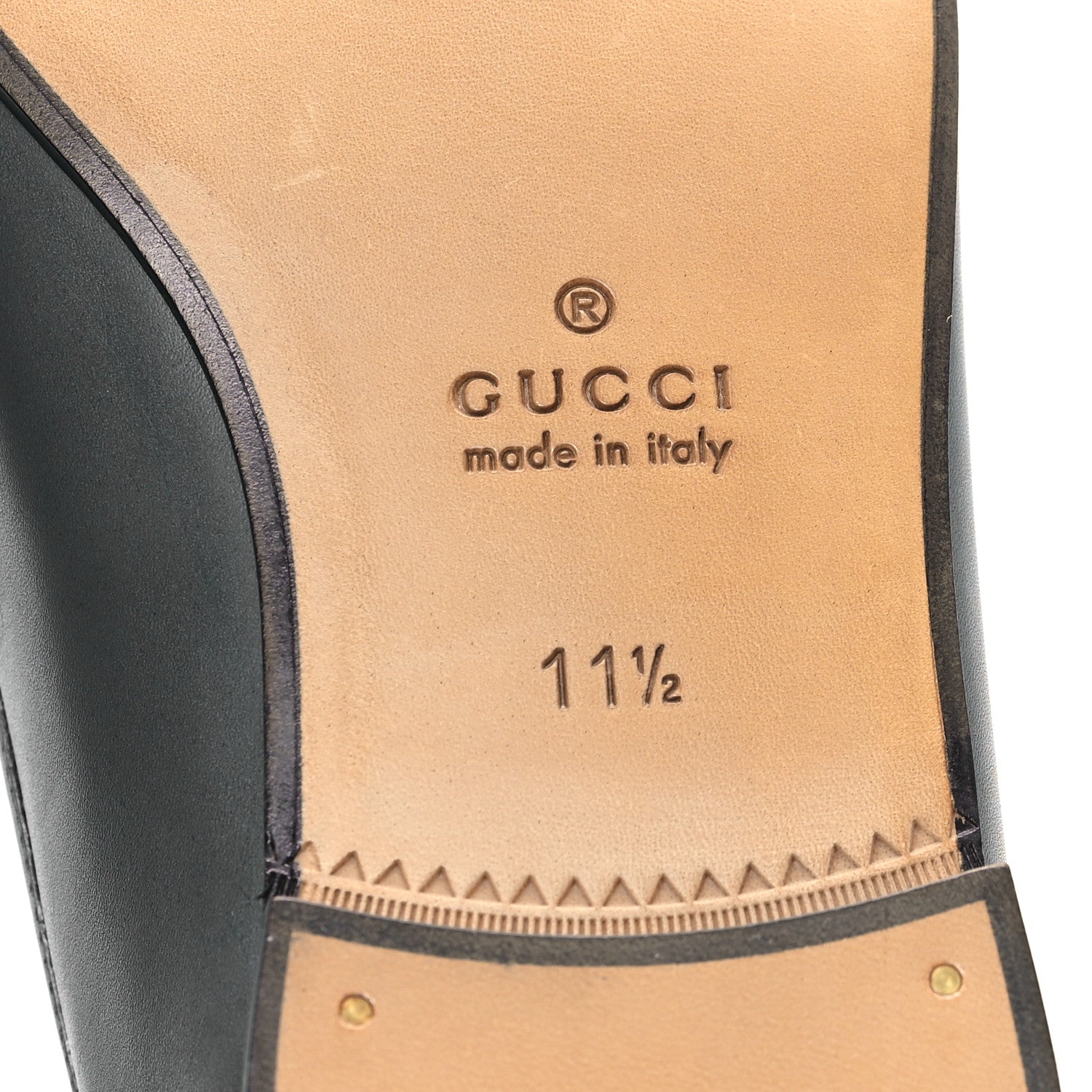 Gucci Calfskin Horsebit Mens Jordaan Loafers 11.5 Graphite Grey 7 of 10