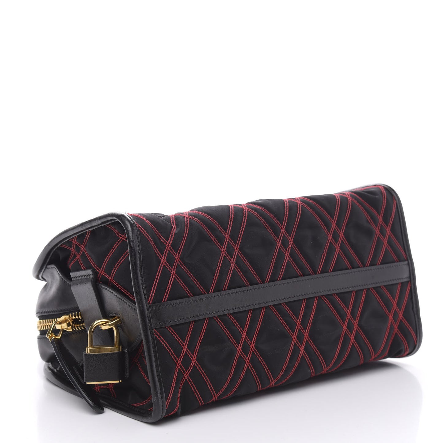 Tessuto Nylon Quilted Impunturato Bauletto Black Fuoco