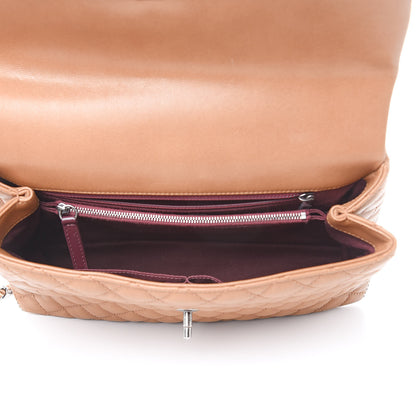 Chanel Caviar Quilted Medium Coco Handle Flap Camel 5 of 12