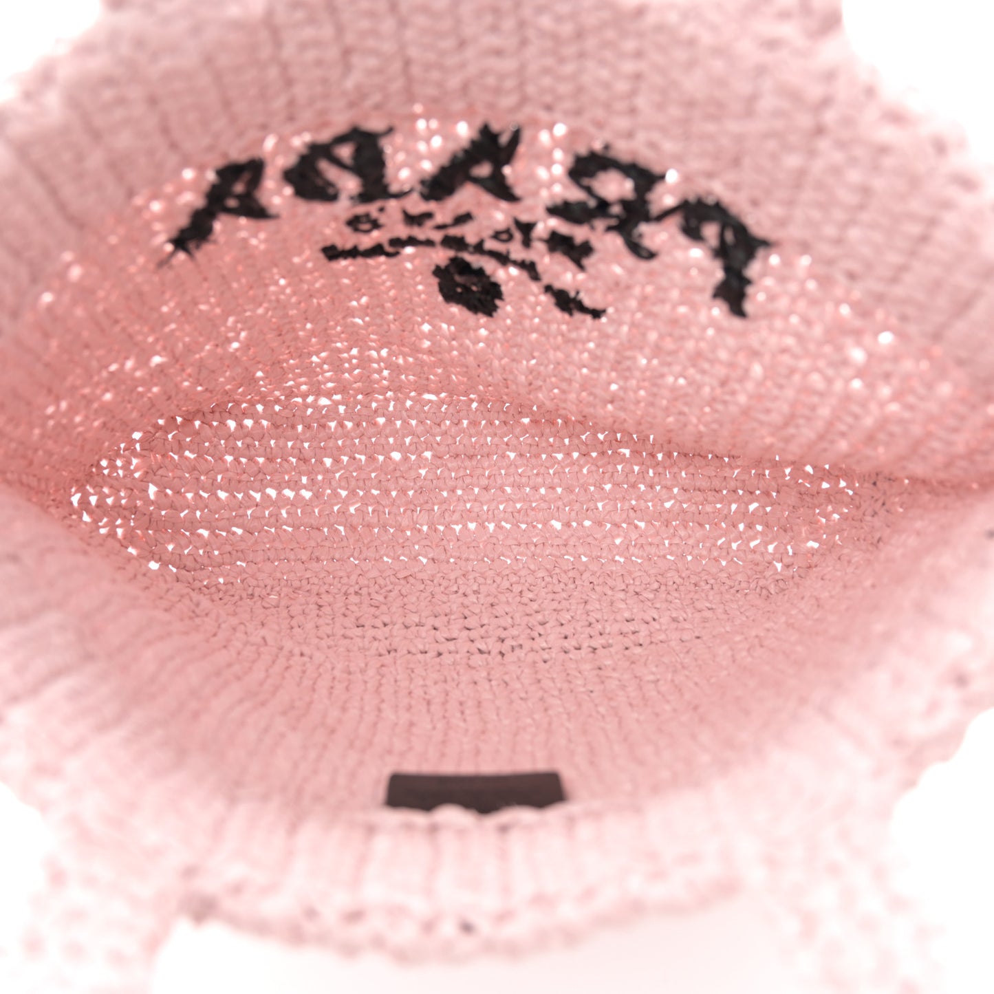 Yarn Raffia Effect Crochet Small Logo Tote Alabastro