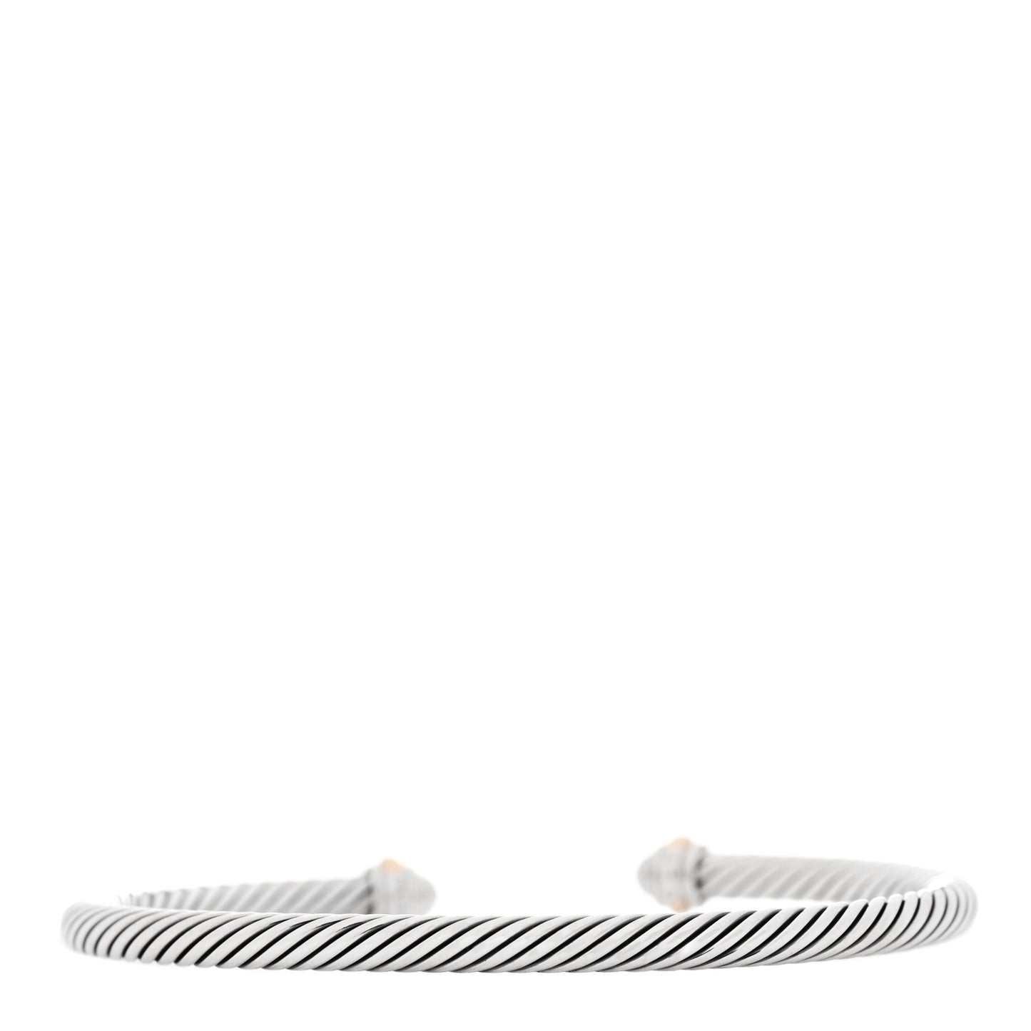 Sterling Silver 18K Yellow Gold 4mm Cable Classics Bracelet