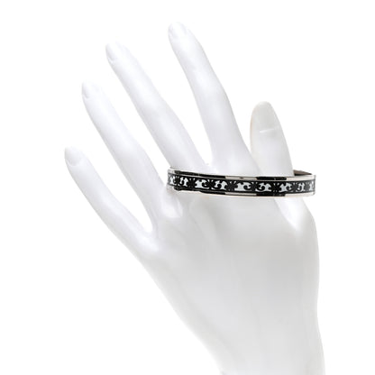 Hermes Enamel Printed Narrow Balcons Du Guadalquivir Bracelet 65 Black 2 of 5