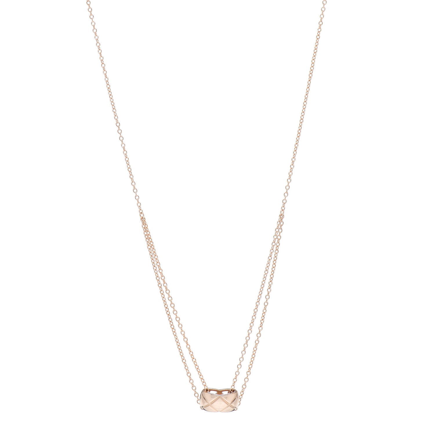 Chanel 18K Beige Gold Coco Crush Pendant Necklace 1 of 5