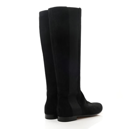 Jimmy Choo Suede Knee High Boots 39.5 Black 4 of 6