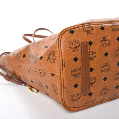 MCM Visetos Large Liz Reversible Shopper Tote Cognac 11 of 14