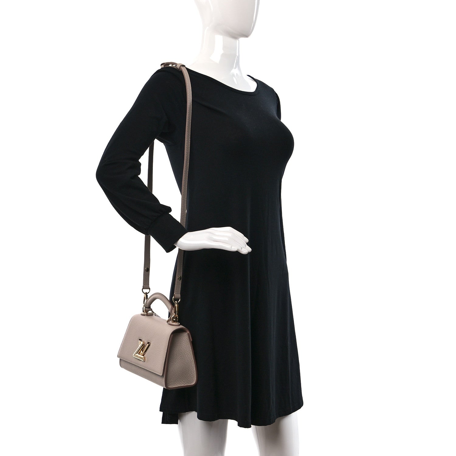 Louis Vuitton Taurillon Twist One Handle BB Greige 2 of 8