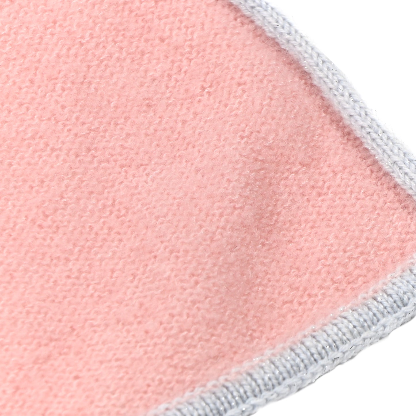 Cashmere Silk Knit CC Scarf Pink Blue