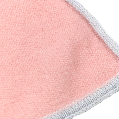 Chanel Cashmere Silk Knit CC Scarf Pink Blue 4 of 4
