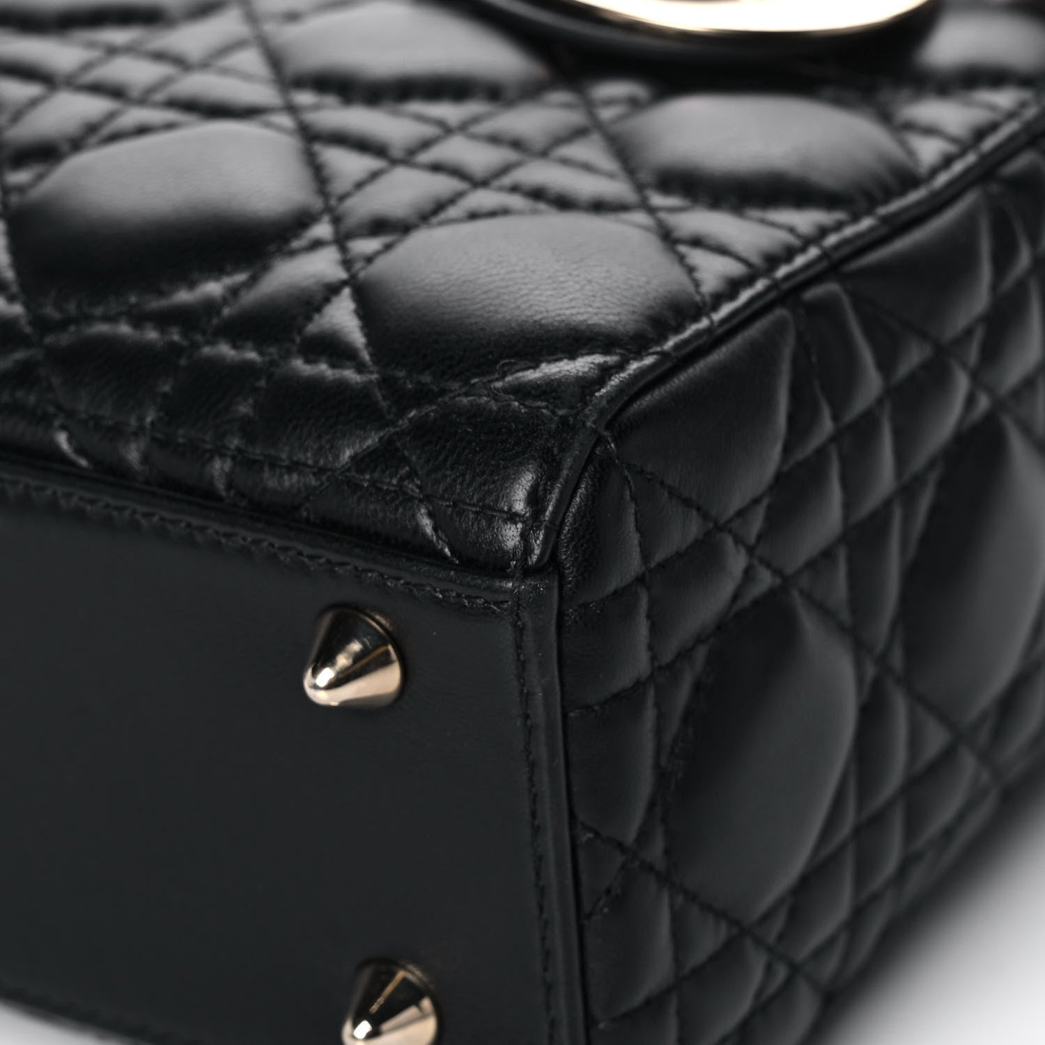 Christian Dior Lambskin Cannage Small My ABCDior Lady Dior Black 11 of 16