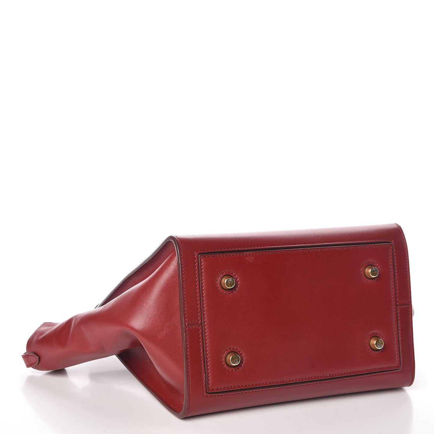Palmelato Calfskin Mini Tie Knot Tote Red