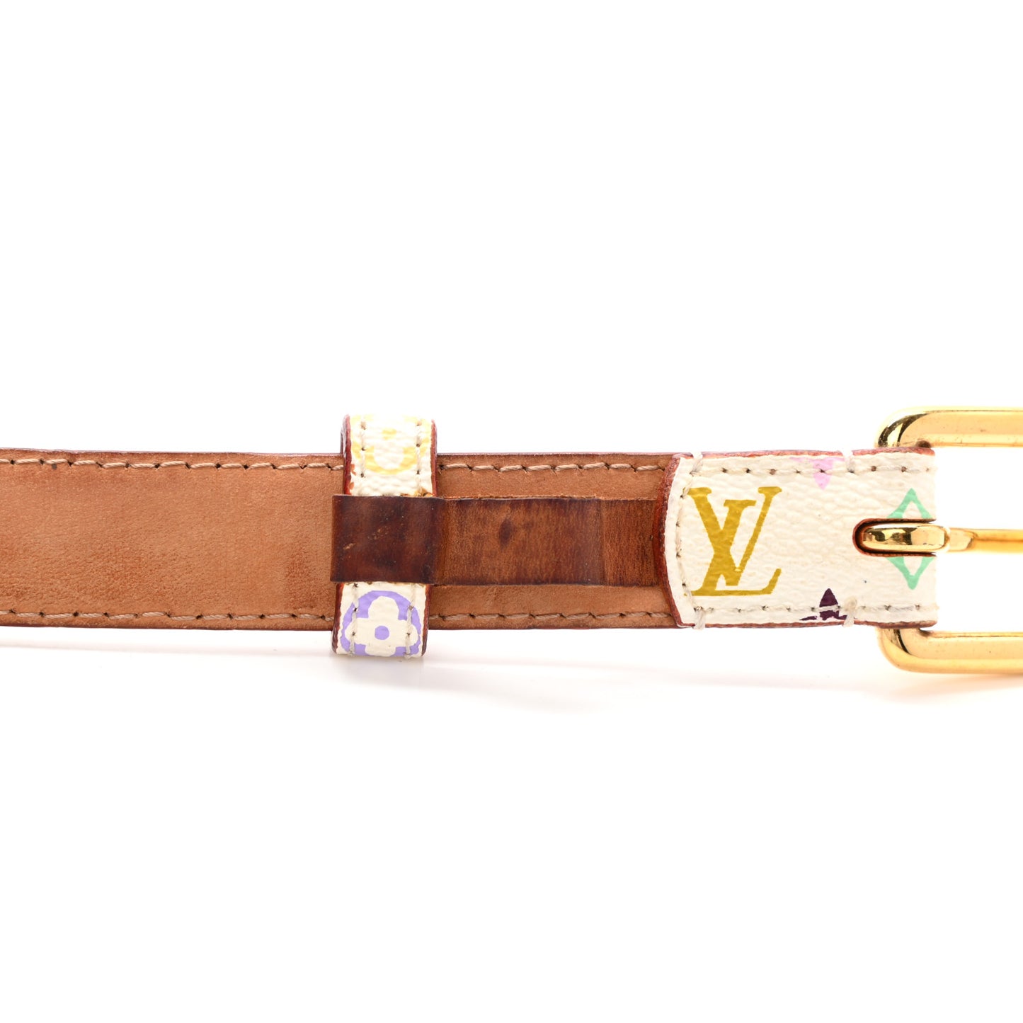 Monogram Multicolor Belt 90 36 White