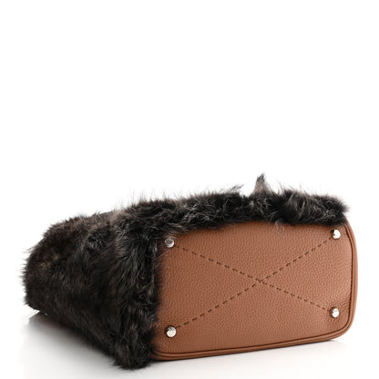 Fendi Mink Fur Calfskin Romano Selleria Anna Bucket Bag Mou 4 of 10