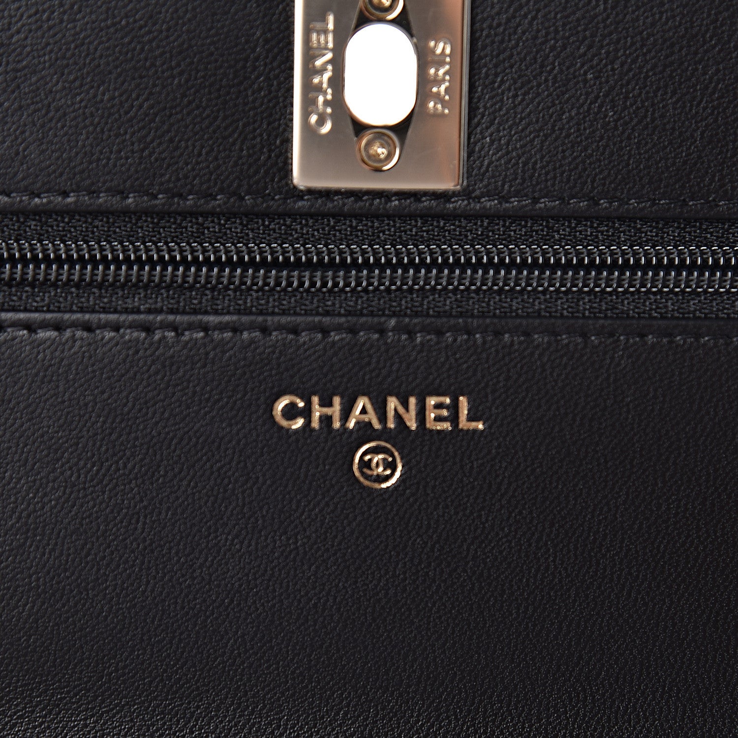 Chanel Lambskin Quilted Trendy CC Wallet On Chain WOC Black 6 of 11