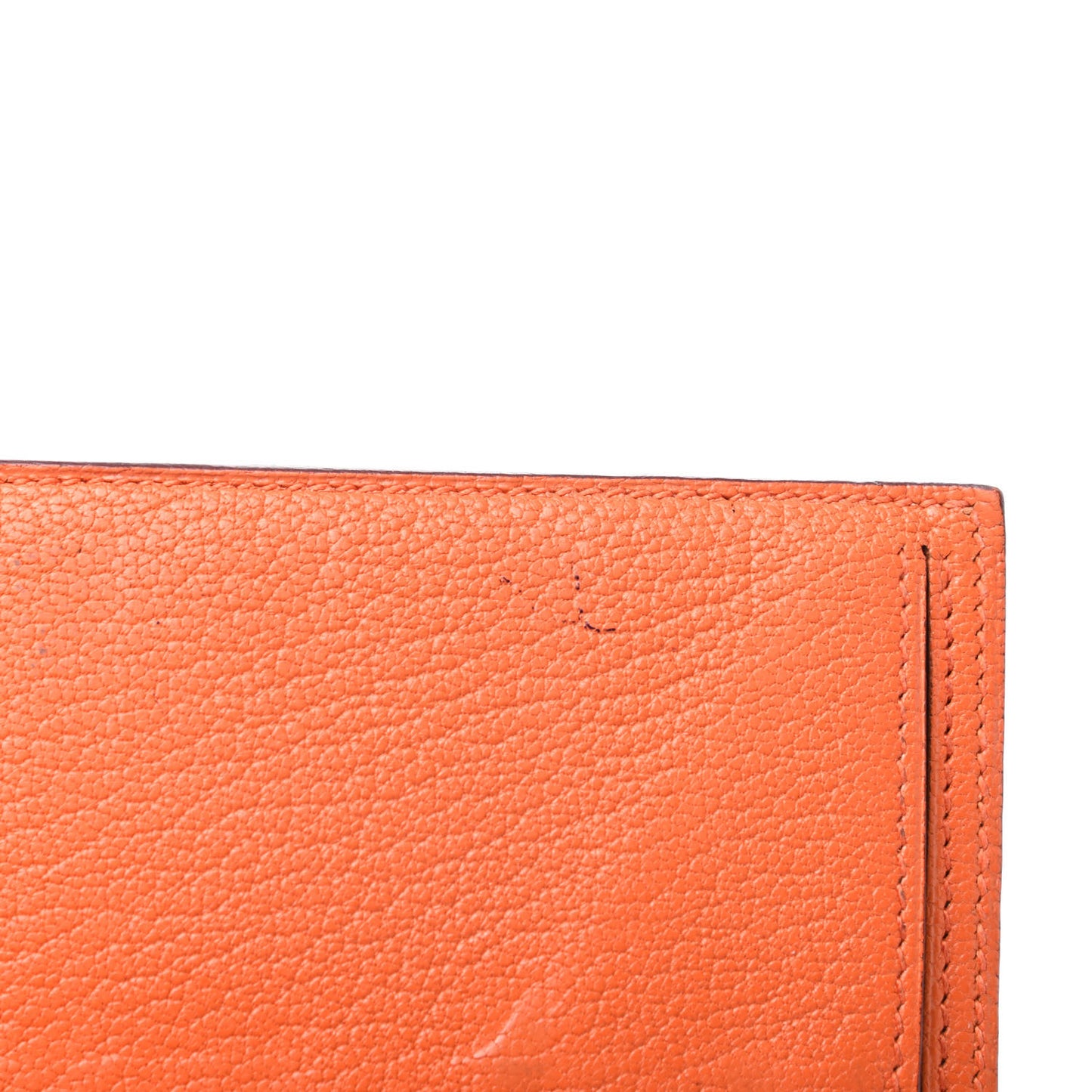 Chevre Mysore Bearn Gusset Wallet Orange