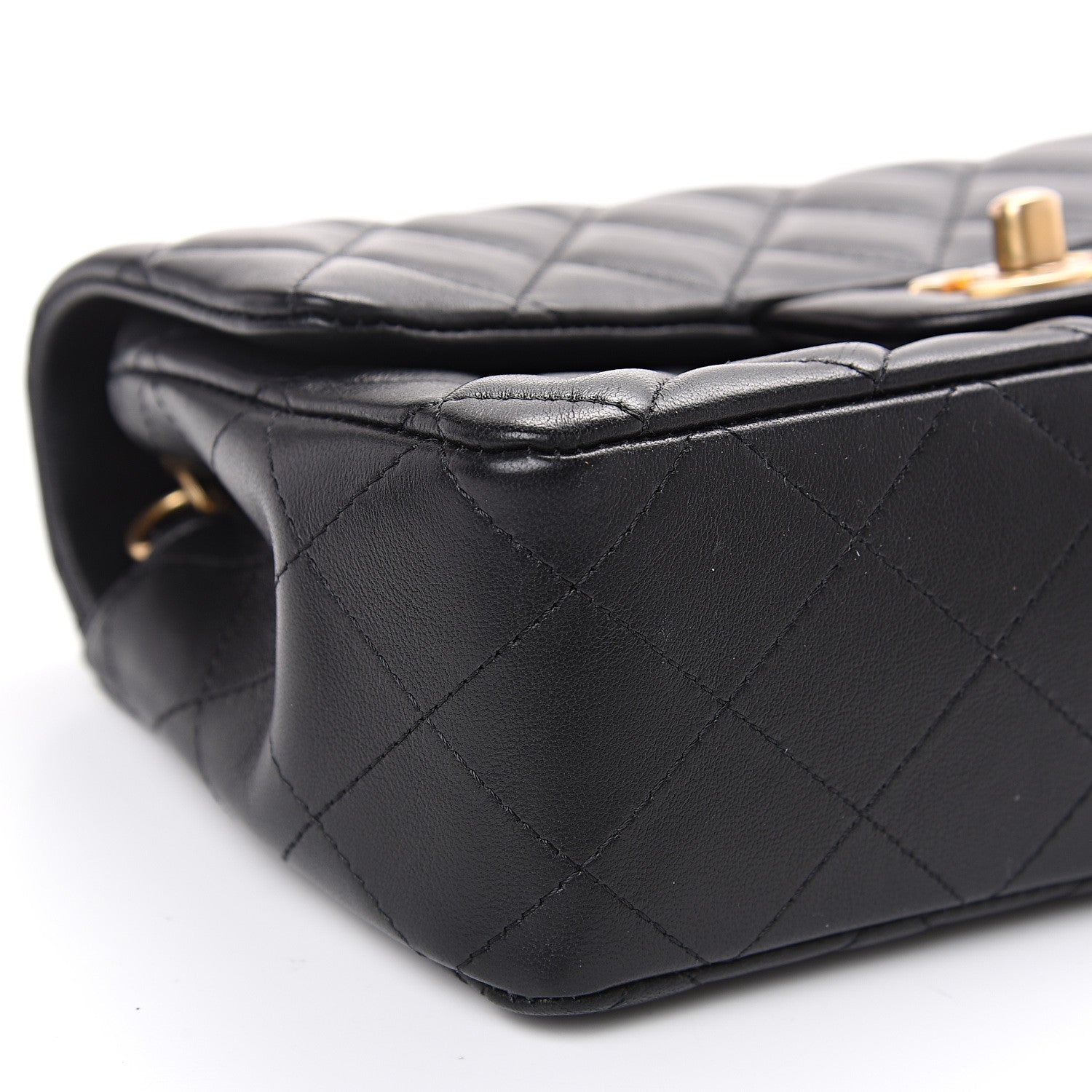 Chanel Lambskin Quilted Mini Rectangular Flap Black 7 of 11