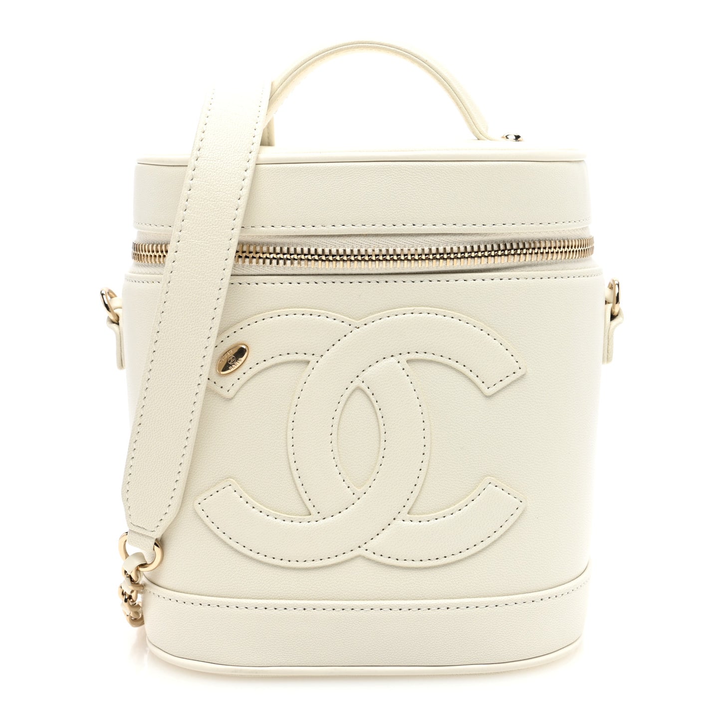Lambskin Timeless Vanity Cosmetic Case White