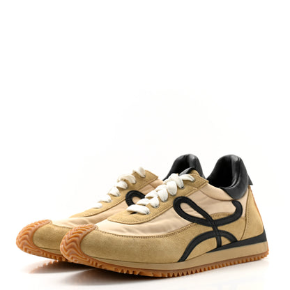 Loewe Nylon Suede Flow Runner Sneakers 40 Gold Black 3 of 11