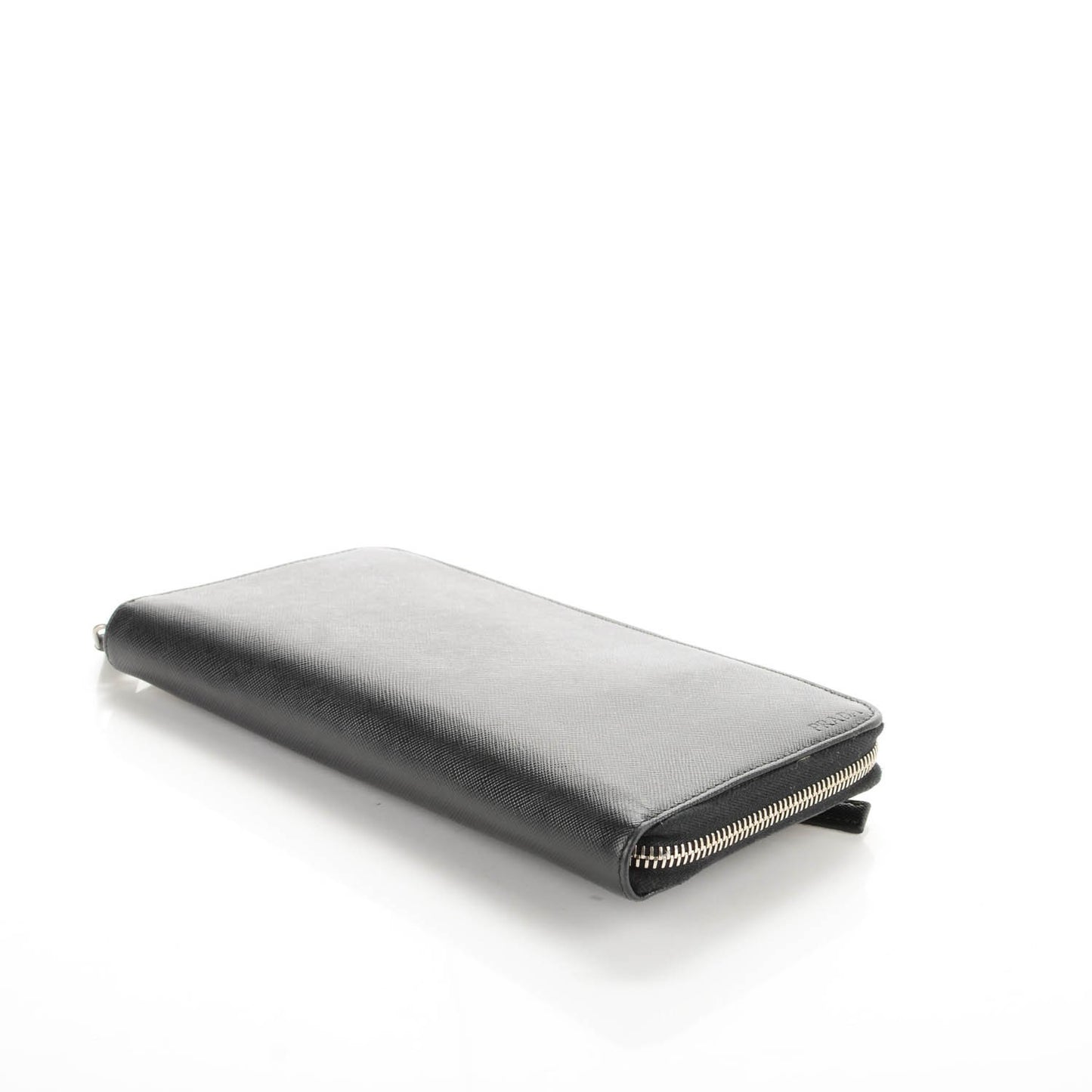 Saffiano Large Zip Around Travel Wallet Nero Black